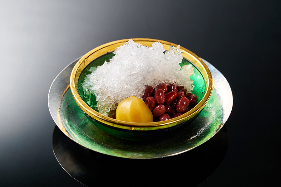 “冷やしぜんざい”のかき氷